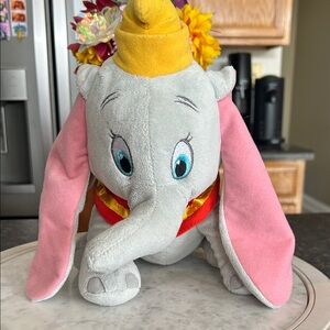 Disney Dumbo Plush Toy with Pink Ears and Yellow Hat